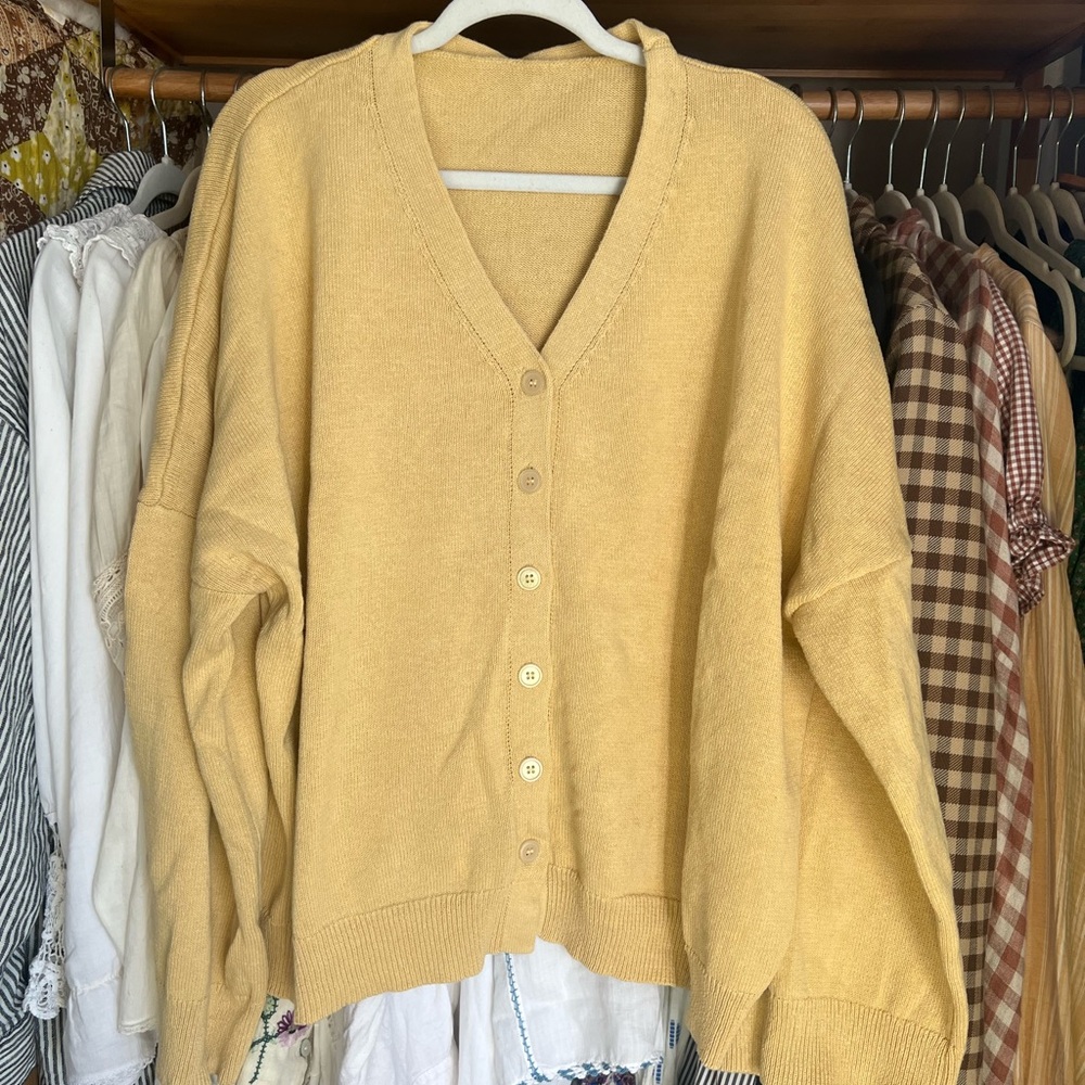 Boheme "The Knit Cardigan" Sample in Wheat L/XL